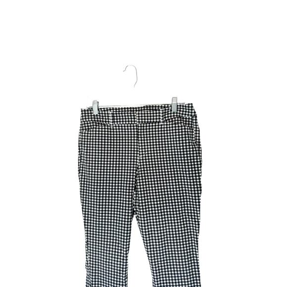 Old Navy Black White Gingham Career Office Work Business Pixie Pants Size 12 - Picture 3 of 11